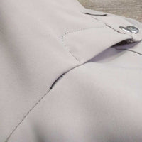 EuroSeat Breeches, embossed Stripe *vgc, cut tags, mnr seam puckers, unstitched seat seam & puckered stripes
