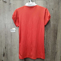 SS Polo Shirt, 1/3 Button Up *gc/fair, snags, pills, rubs, cut tag, dingy collar, older

