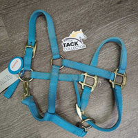 Soft Narrow Nylon Halter, adj, snap *gc, dirty, faded, rubs, frays, stains
