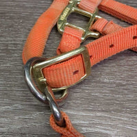 Soft Narrow Nylon Halter, adj, snap *gc, dirty, faded, rubs, frays, stains
