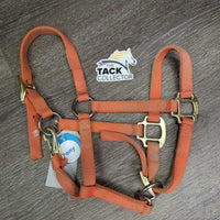 Soft Narrow Nylon Halter, adj, snap *gc, dirty, faded, rubs, frays, stains
