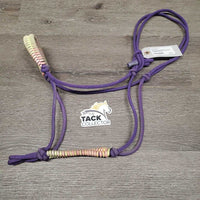 Soft Narrow Nylon Rope Halter, wrapped nose *gc, dirty, faded
