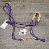 Soft Narrow Nylon Rope Halter, wrapped nose *gc, dirty, faded
