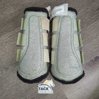 Closed Fleece Boots, velcro *gc/fair, rubs, loosing glitter, hair, clumpy, thin spots
