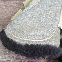 Closed Fleece Boots, velcro *gc/fair, rubs, loosing glitter, hair, clumpy, thin spots
