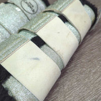 Closed Fleece Boots, velcro *gc/fair, rubs, loosing glitter, hair, clumpy, thin spots

