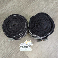 2 Zebra Fleece Polos *gc, clumpy, hairy, clean, linty
