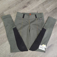 Euro Seat Fleece Lined Winter Riding Tight Breeches, Pull on *vgc, seam rubs, older?, mnr dirt?stains
