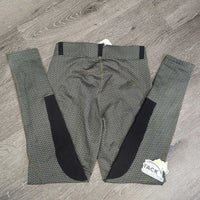 Euro Seat Fleece Lined Winter Riding Tight Breeches, Pull on *vgc, seam rubs, older?, mnr dirt?stains
