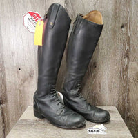 JUNIORS Field Boots, laces *gc, clean, gunk, rubs, undone stitching, Loose Toe Sole-R
