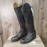 JUNIORS Field Boots, laces *gc, clean, gunk, rubs, undone stitching, Loose Toe Sole-R
