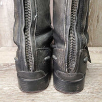 JUNIORS Field Boots, laces *gc, clean, gunk, rubs, undone stitching, Loose Toe Sole-R