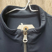 LS Sun Shirt, 1/4 Zip Up, mesh sleeves *gc, popped mesh, faded logo
