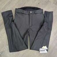 JUNIORS High Back Euro Seat Pleather Fleece Lined Winter Breeches *vgc/gc, mnr stains?dirt, seam puckers
