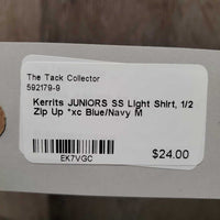 JUNIORS SS Light Shirt, 1/2 Zip Up *xc
