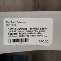 JUNIORS Technical Show Jacket, zipper, snaps *gc, seam puckers, faded, folded cuffs, crinkled, puckered collar
