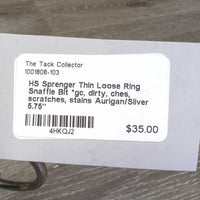 Thin Loose Ring Snaffle Bit *gc, dirty, ches, scratches, stains
