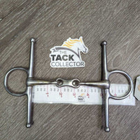 Thin French Link Full Cheek Bit, flat center bar *gc, v.dirty, scratches, thick residue, stains
