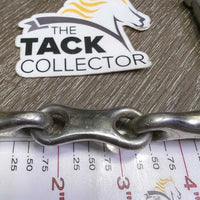 Thin French Link Full Cheek Bit, flat center bar *gc, v.dirty, scratches, thick residue, stains
