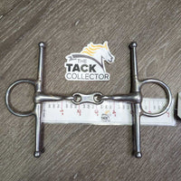 Thin French Link Full Cheek Bit, flat center bar *gc, v.dirty, scratches, thick residue, stains
