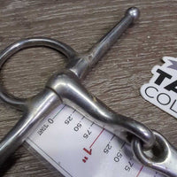 Thin French Link Full Cheek Bit, flat center bar *gc, v.dirty, scratches, thick residue, stains
