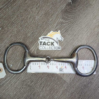 Thick Hollow Mouth Eggbutt Snaffle Bit *gc/fair, v.dirty, residue, scratches, stains
