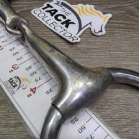 Thick Hollow Mouth Eggbutt Snaffle Bit *gc/fair, v.dirty, residue, scratches, stains
