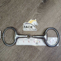 Thick Hollow Mouth Eggbutt Snaffle Bit *gc/fair, v.dirty, residue, scratches, stains
