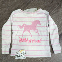 LS Pyjama Shirt & Pants "Wild at Heart" *gc, mnr hair, dingy, stains
