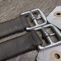 Soft Nylon Lined Stirrup Leathers *gc/vgc, dirty, residue, chewed edges, pulled threads, scrapes, dirt jockies, tacky/sticky

