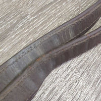 Soft Nylon Lined Stirrup Leathers *gc/vgc, dirty, residue, chewed edges, pulled threads, scrapes, dirt jockies, tacky/sticky
