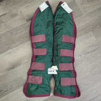 Front & Hind Shipping Boots, Fleece Lined *gc, pills, rubs, frays, hair, mnr dirt, hole, older
