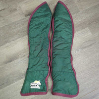Front & Hind Shipping Boots, Fleece Lined *gc, pills, rubs, frays, hair, mnr dirt, hole, older
