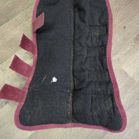 Front & Hind Shipping Boots, Fleece Lined *gc, pills, rubs, frays, hair, mnr dirt, hole, older
