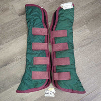 Front & Hind Shipping Boots, Fleece Lined *gc, pills, rubs, frays, hair, mnr dirt, hole, older
