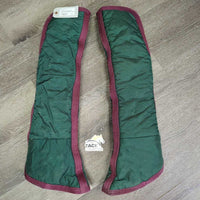 Front & Hind Shipping Boots, Fleece Lined *gc, pills, rubs, frays, hair, mnr dirt, hole, older
