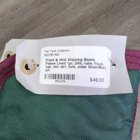 Front & Hind Shipping Boots, Fleece Lined *gc, pills, rubs, frays, hair, mnr dirt, hole, older
