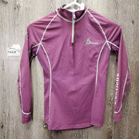 LS Base Layer - Technical Shirt, 1/4 Zip Up *vgc, seam puckers?shrunk
