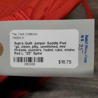 Quilt Jumper Saddle Pad *gc, clean, pilly, unstitched, mnr threads, puckers, faded, rubs, stains
