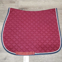 Quilt Jumper Saddle Pad, 1x piping *gc, clean, mnr rubs, threads, holey edges, faded, pills, puckers
