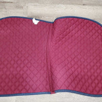 Quilt Jumper Saddle Pad, 1x piping *gc, clean, mnr rubs, threads, holey edges, faded, pills, puckers
