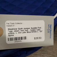Quilt Jumper Saddle Pad *vgc, clean, mnr hair , faded, rubs, stains, v. mnr pills
