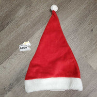 7 Pc SANTA Set: Saddle Pad, Santa & Reindeer Hats, 4 Leg Wraps *vgc, clean, mnr hair, rubs, pills & stains