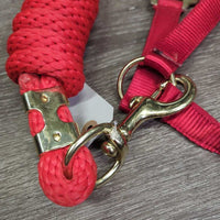Nylon Breakaway Halter, Nose Fleece, Spring Snap, Nylon Lead Rope, Tag *xc/like new, cut tag, mnr stains
