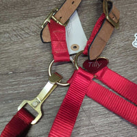 Nylon Breakaway Halter, Nose Fleece, Spring Snap, Nylon Lead Rope, Tag *xc/like new, cut tag, mnr stains
