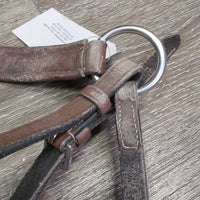 Adjustable Narrow Leather Breastplate *vgc/gc, dry, dirty, loose keepers, stiff, older?
