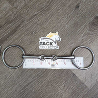 Thin French Link Loose Ring Bit, Lozenge *vgc, clean, rubs, scuffs, mnr residue
