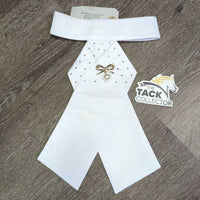 Stock Tie, Bling, Brooch, velcro collar *vgc, mnr stains
