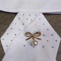 Stock Tie, Bling, Brooch, velcro collar *vgc, mnr stains
