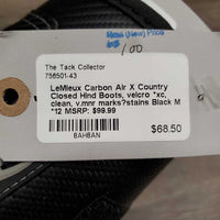 X Country Closed Hind Boots, velcro *xc, clean, v.mnr marks?stains

